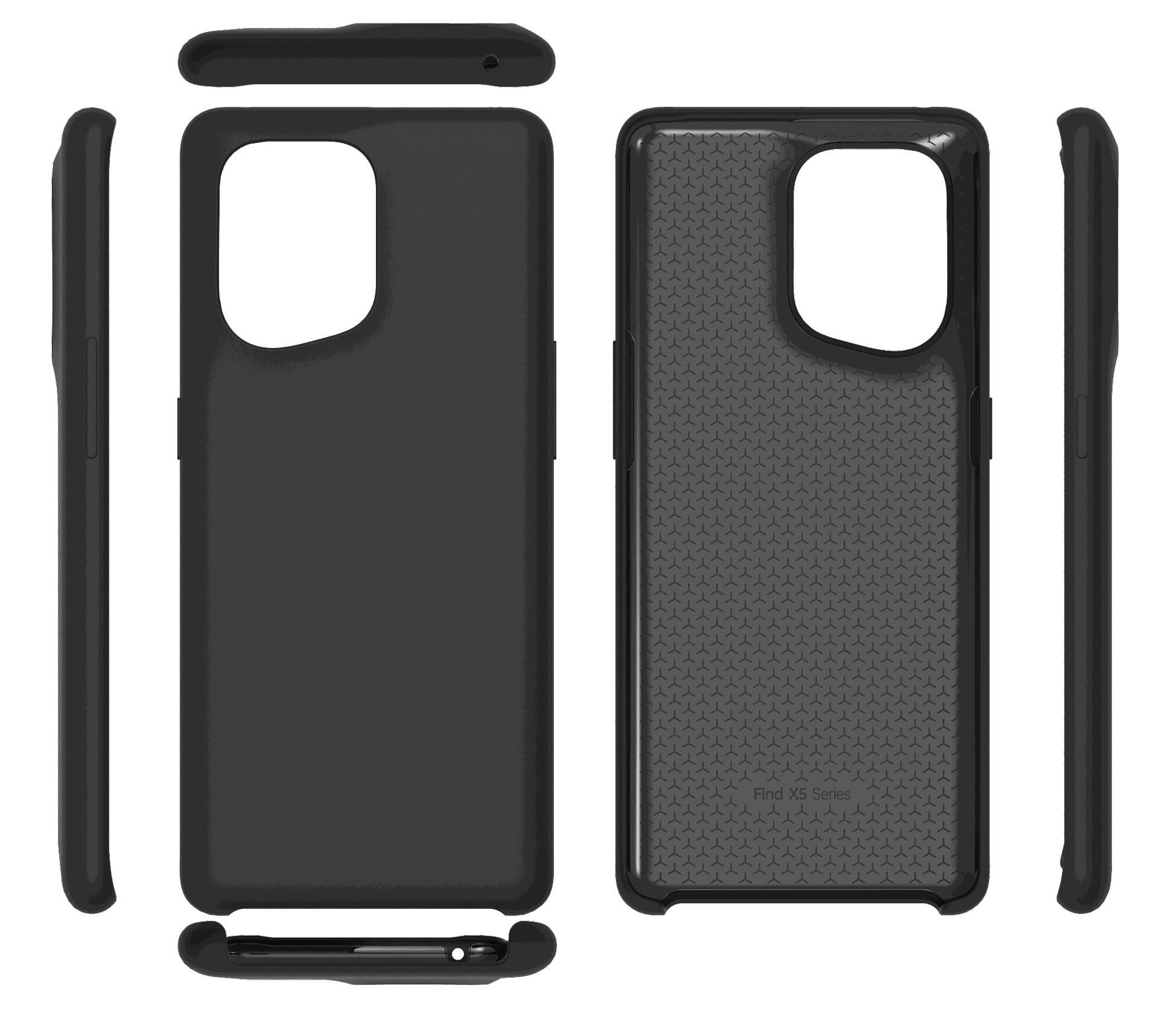 OPPO Official Liquid Silicon Case- Find X5 - Black