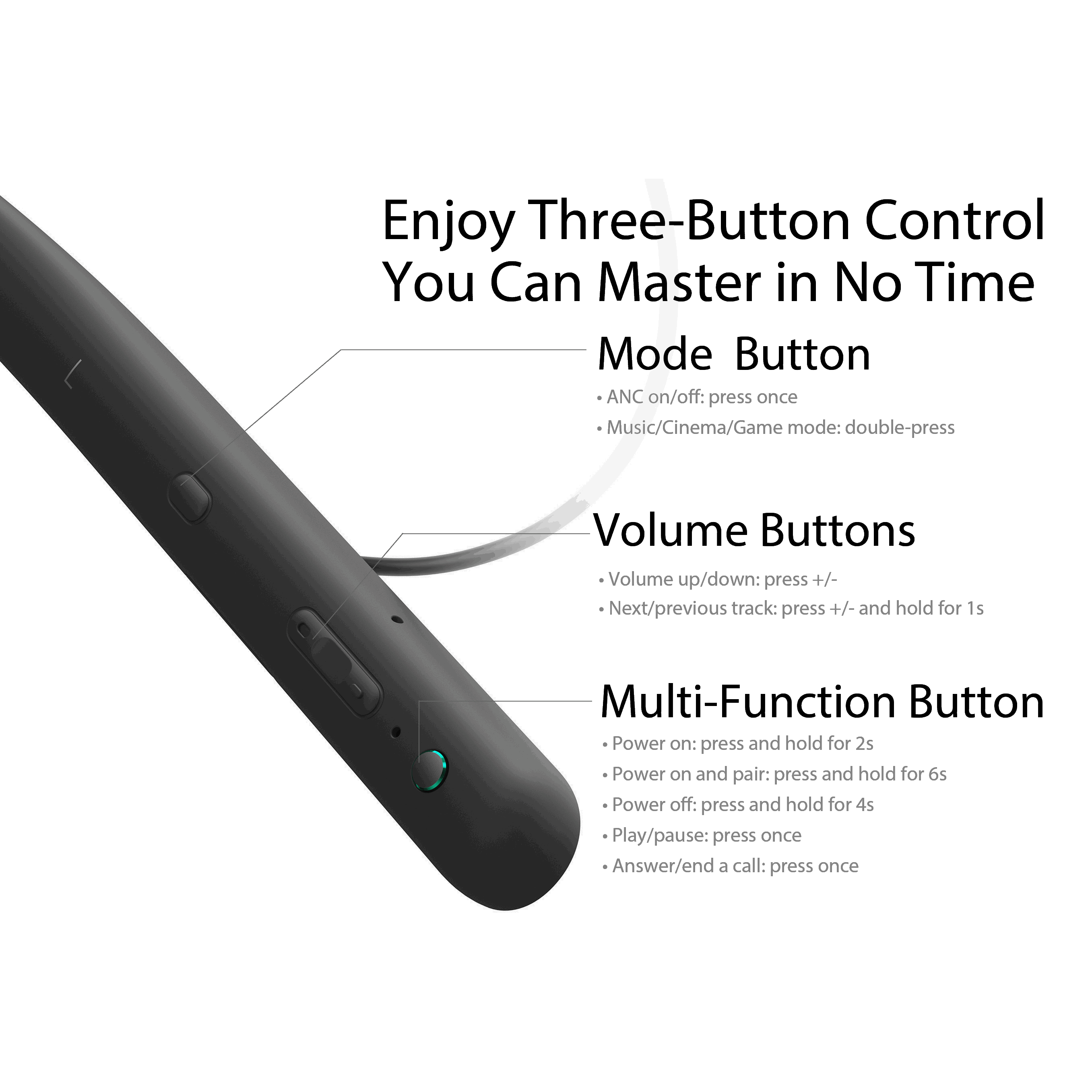OPPO Enco Q1 Wireless Noise Cancelling In-ear Headphones