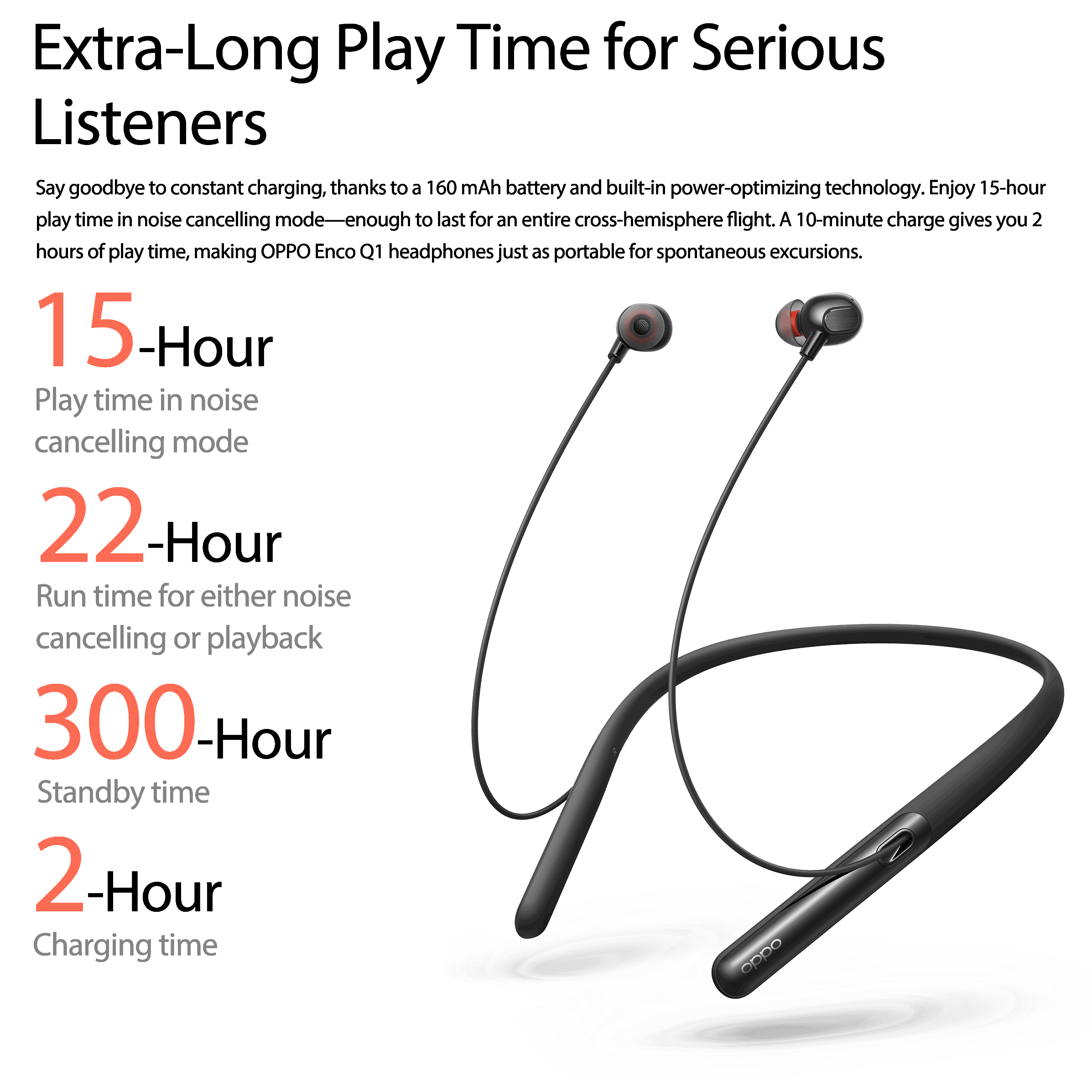 OPPO Enco Q1 Wireless Noise Cancelling In-ear Headphones