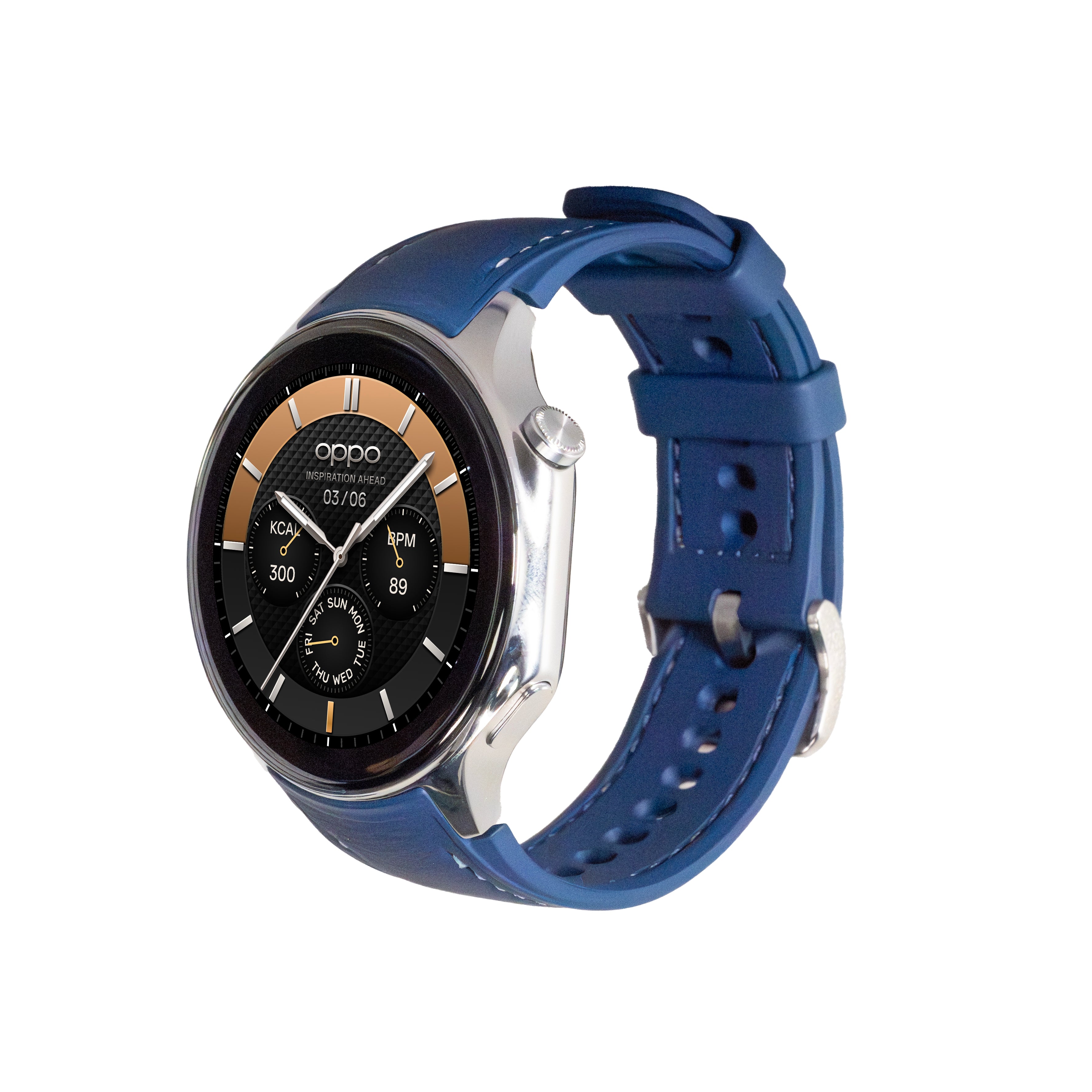 OPPO Watch X Leather Strap (Azure Blue)